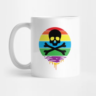 Skull and Bones Rainbow Sunset Mug